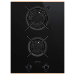 Smeg PV632CNR Dolce Stil Novo Gas Hob, Black Glass